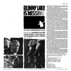 Bunny Lake is Missing Soundtrack (Paul Glass) - CD Trasero