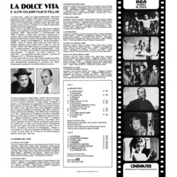 La Dolce Vita E Altri Celebri Film di Fellini Soundtrack (Nino Rota) - CD Trasero