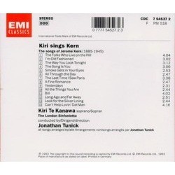 Kiri Te Kanawa Sings Kern Soundtrack (Jerome Kern, Kiri Te Kanawa) - CD Trasero