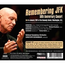 Remembering JFK Soundtrack (Leonard Bernstein, George Gershwin, Peter Lieberson) - CD Trasero