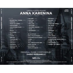 Anna Karenina Soundtrack (Dario Marianelli) - CD Trasero