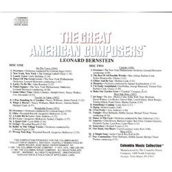 The Great American Composers: Leonard Bernstein Soundtrack (Various Artists, Leonard Bernstein) - CD Trasero