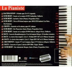 La Pianiste Soundtrack (Bach , Beethoven , Chopin , Rachmaninov , Schubert ) - CD Trasero