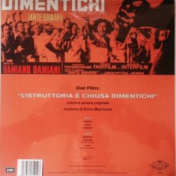 L'Istruttoria  Chiusa: Dimentichi Soundtrack (Ennio Morricone) - CD Trasero