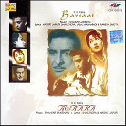 Barsaat and Awaara Soundtrack (Shailendra , Shankar Jaikishan, Hasrat Jaipuri, Jalal Malihabadi, Ramesh Shastri) - Cartula