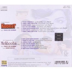 Kudrat / Mehbooba Soundtrack (Various Artists, Anand Bakshi, Rahul Dev Burman, Qateel Shifai, Majrooh Sultanpuri) - CD Trasero