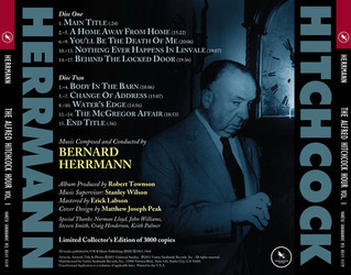 The Alfred Hitchcock Hour: Volume 1 Soundtrack (Bernard Herrmann) - CD Trasero