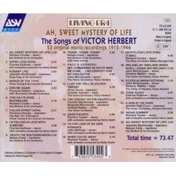 Ah, Sweet Mystery of Live Soundtrack (Various Artists, Victor Herbert) - CD Trasero