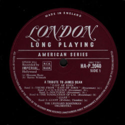A Tribute to James Dean Soundtrack (Leonard Rosenman, Dimitri Tiomkin) - cd-cartula