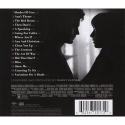 Fifty Shades of Grey Soundtrack (Danny Elfman) - CD Trasero