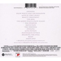 Mirror Mirror Soundtrack (Alan Menken) - CD Trasero