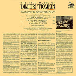 The Film Music of Dimitri Tiomkin Soundtrack (Dimitri Tiomkin) - CD Trasero