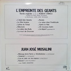 L'Empreinte des Gants Soundtrack (Gabriel Beytelmann, Juan Jos Mosalini, Astor Piazzola, Karl-Heinz Schfer) - CD Trasero