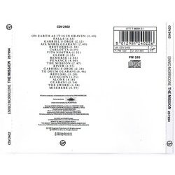 The Mission Soundtrack (Ennio Morricone) - CD Trasero