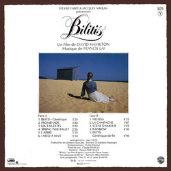 Bilitis Soundtrack (Francis Lai) - CD Trasero