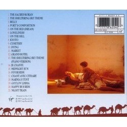 The Sheltering Sky Soundtrack (Ryichi Sakamoto) - CD Trasero
