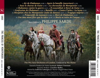 The Princess of Montpensier Soundtrack (Philippe Sarde) - CD Trasero