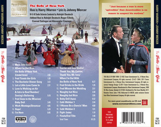 The Belle of New York Soundtrack (Fred Astaire, Anita Ellis, Johnny Mercer, Harry Warren) - CD Trasero