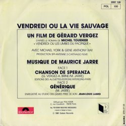 Vendredi ou la vie sauvage Soundtrack (Alexandra Brown, Maurice Jarre) - CD Trasero