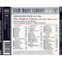 The Maltese Falcon and Other Classic Film Scores by Adolph Deutsch Soundtrack (Adolph Deutsch) - CD Trasero