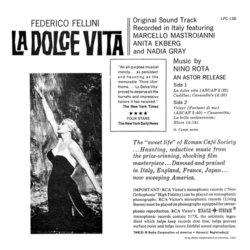 La Dolce Vita Soundtrack (Nino Rota) - CD Trasero