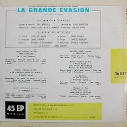 La Grande vasion Soundtrack (Elmer Bernstein) - CD Trasero