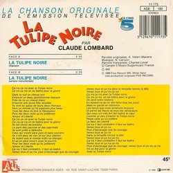 La Tulipe Noire Soundtrack (Various Artists, Charles Level, Claude Lombard) - CD Trasero