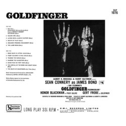 Goldfinger Soundtrack (John Barry, Shirley Bassey) - CD Trasero