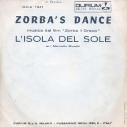 Zorba's Dance Soundtrack (Marcello Minerbi, Mikis Theodorakis) - CD Trasero