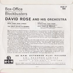 Box-Office Blockbusters Soundtrack (Various Artists, David Rose) - CD Trasero
