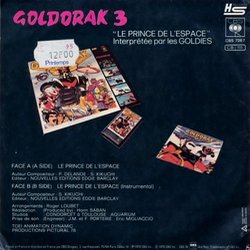Goldorak 3: Le Prince de l'Espace Soundtrack (Pierre Delano, Shunsuke Kikuchi) - CD Trasero