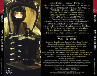 Mimic Soundtrack (Marco Beltrami) - CD Trasero