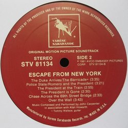Escape from New York Soundtrack (John Carpenter, Alan Howarth) - cd-cartula