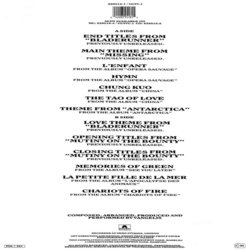 Vangelis - Themes Soundtrack ( Vangelis) - CD Trasero