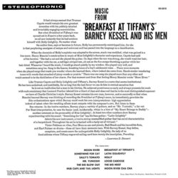 Breakfast at Tiffany's Soundtrack (Various Artists, Henry Mancini) - CD Trasero