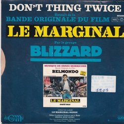 Le Marginal Soundtrack (Blizzard , Ennio Morricone) - CD Trasero