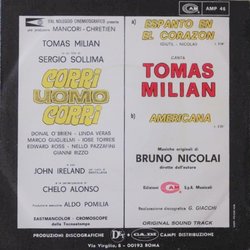 Corri Uomo Corri Soundtrack (Tomas Milian, Ennio Morricone, Bruno Nicolai) - CD Trasero