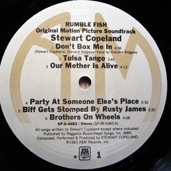 Rumble Fish Soundtrack (Stewart Copeland) - cd-cartula