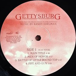 Gettysburg Soundtrack (Randy Edelman) - CD Trasero