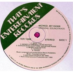 Memed My Hawk Soundtrack (Manos Hadjidakis) - cd-cartula