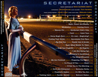 Secretariat Soundtrack (Nick Glennie-Smith) - CD Trasero