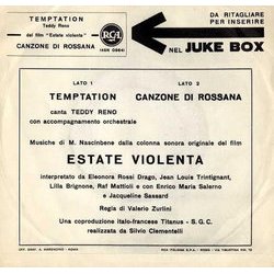 Estate Violenta Soundtrack (Mario Nascimbene) - CD Trasero