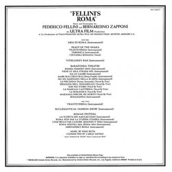 Fellini's Roma Soundtrack (Nino Rota) - CD Trasero
