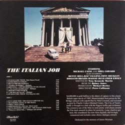 The Italian Job Soundtrack (Quincy Jones) - CD Trasero