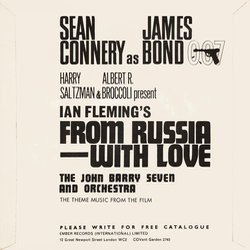 007 / From Russia with Love Soundtrack (John Barry) - CD Trasero