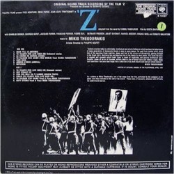 'Z' Soundtrack (Mikis Theodorakis) - CD Trasero