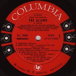 The Alamo Soundtrack (Dimitri Tiomkin) - cd-cartula