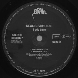 Body Love Soundtrack (Klaus Schulze) - cd-cartula