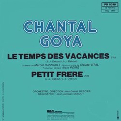 Le Temps des Vacances Soundtrack (Jean-Jacques Debout) - CD Trasero
