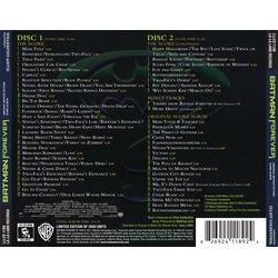 Batman Forever Soundtrack (Elliot Goldenthal) - CD Trasero